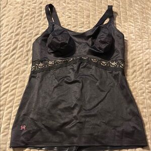 Elegant Black Lace Trim Camisole